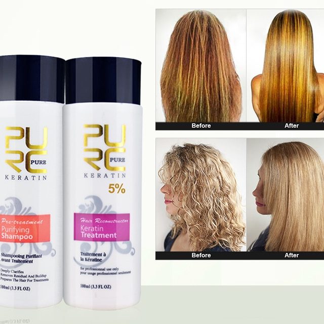 Brazilian Keratin Treatment and Purifying Shampoo 2 pcs Set